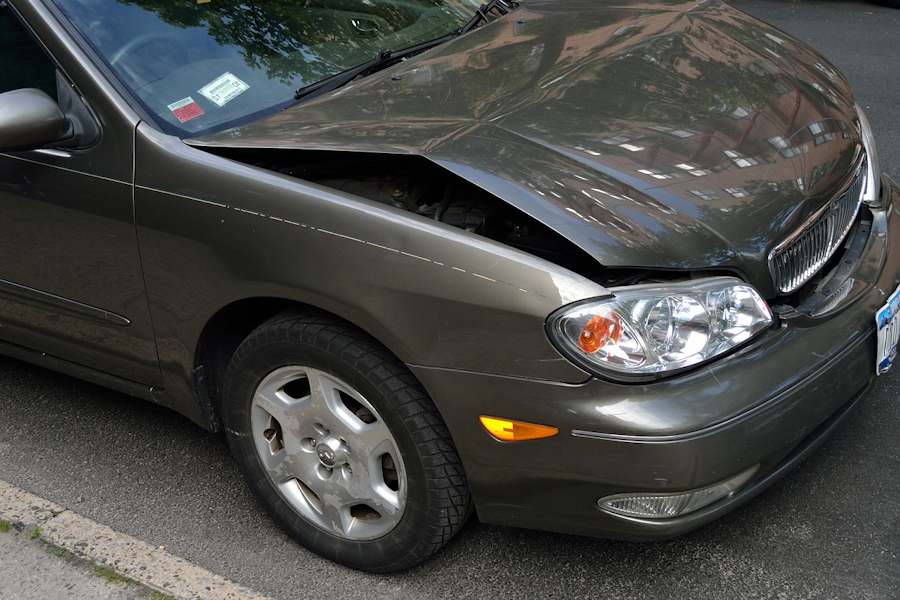 crashed vehicle